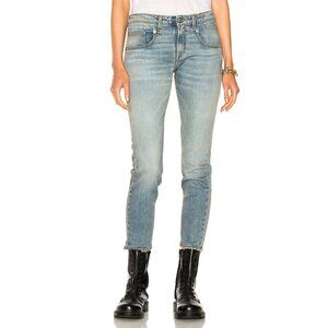 R13 Boy Skinny Jean in "Leyton Clean", size 28 (fits 27/28)